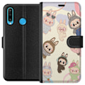 Miniatyrbillede 1 af 3: Huawei P30 lite Tegnebogsetui Labubu Pop Mart Samling Motiv Figur Samling Design Populært Art Toy Pop Mart Kreativ Grafisk