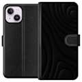 Miniatyrbillede 1 af 3: Apple iPhone 15 Plus Tegnebogsetui Sorte Bølger