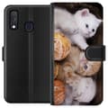 Kompatibelt Plånboksfodral till Samsung Galaxy A40 Katter