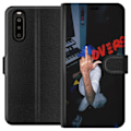 Miniatyrbillede 1 af 3: Sony Xperia 10 II Tegnebogsetui Kærlighed Mystik Design Romantisk Motiv Populært Grafisk Mønster Mode Stil