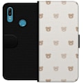 Miniatyrbillede 1 af 3: Huawei Y6 (2019) Tegnebogsetui Teddybaggrund - søde teddybjørne mod en blød baggrund