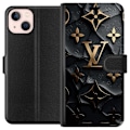 Miniatyrbild 1 av 3: Apple iPhone 13 Plånboksfodral Louis Vuitton Dark Mode Design Svart Lyx Stil Fashion Populärt Grafiskt Mönster Modeikon Lyxmärke