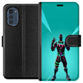 Miniatyrbillede 1 af 3: Motorola Moto E32s Tegnebogsetui sort ridder fortnite