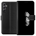 Pikkukuva 1 / 3: Samsung Galaxy S23 FE Lompakkokotelo Keffiyeh-kuviointi - klassinen palestiinalainen mustavalkoinen shaali, jolla on kulttuurinen merkitys