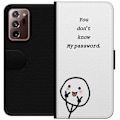 Miniatyrbild 1 av 3: Samsung Galaxy Note20 Ultra Plånboksfodral You Don’t Know My Password – edgy textmotiv med attityd
