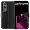 Miniatyrbild 1 av 3: OnePlus Nord CE4 Lite Plånboksfodral Squid Game Tema Populär Serie Motiv Grafiskt Ikoniskt Design Asiatisk Popkultur Spänning Drama