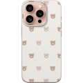 Pikkukuva 1 / 3: Apple iPhone 16 Pro Läpinäkyvä kuori Teddy-tausta - söpöt teddykarhut pehmeällä taustalla