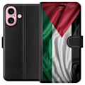 Miniatyrbillede 1 af 3: Apple iPhone 16 Tegnebogsetui Palestinaflaget – ikonisk frihedssymbol i rød, sort, hvid og grøn