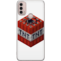 Miniatyrbillede 1 af 3: Motorola Moto E40 Gennemsigtig cover Minecraft TNT