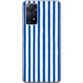 Kompatibelt Mobildeksel til Xiaomi Redmi Note 11 Pro Blåhvite penselstriper hvit