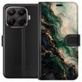 Kompatibelt Lommeboketui til Xiaomi 15T Smaragdmarmor grønn