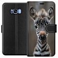 Miniatyrbillede 1 af 3: Samsung Galaxy S8 Tegnebogsetui Giraf Dyretema Afrika Natur Grafisk Motiv Savanne Vilde Dyr Populær Vægkunst Eksotisk Tema
