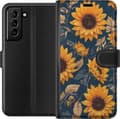 Kompatibelt Lommeboketui til Samsung Galaxy S21+ 5G Solroser