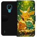 Miniatyrbillede 1 af 3: Motorola Moto E7 Tegnebogsetui Pixelmonster spillestil - farverig design til retro-elskende gamere
