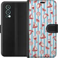Kompatibel Tegnebogsetui til OnePlus Nord 2 5G Blå strandmix blå