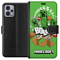 Miniatyrbillede 1 af 3: Motorola Moto G23 Tegnebogsetui Minecraft Boom