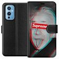 Miniatyrbillede 1 af 3: OnePlus 9 Tegnebogsetui Supreme Albert Einstein 3D Motiv Streetwear Design Populær Videnskab Ikonisk Grafisk Urban Kunst
