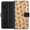 Miniatyrbillede 1 af 3: Sony Xperia 10 II Tegnebogsetui Kawaii capybara mobilcover med flere søde figurer