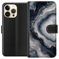 Miniatyrbillede 1 af 3: Kompatibel Tegnebogsetui til Apple iPhone 15 Pro Max Nattagat blå