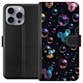 Miniatyrbillede 1 af 3: Apple iPhone 16 Pro Max Tegnebogsetui  Mickey Mouse Disney Bobler Design Sjovt Motiv Populær Disneyfigur Tegneserie Børneklassiker