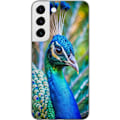 Pikkukuva 1 / 3: Samsung Galaxy S22 5G Läpinäkyvä kuori Pavun Sulat Värikäs Design Lintuaihe Eksoottinen Graafinen Suunnittelu Luonto Ylellinen Koristelu
