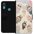 Miniatyrbillede 1 af 3: Huawei Y6 (2019) Tegnebogsetui Labubu Pop Mart Samling Motiv Figur Samling Design Populært Art Toy Pop Mart Kreativ Grafisk