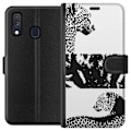 Miniatyrbillede 1 af 3: Samsung Galaxy A40 Tegnebogsetui Leopard Faces