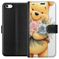 Miniatyrbillede 1 af 3: Apple iPhone 5s Tegnebogsetui Nalle Puh med blomster - klassis