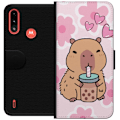 Pikkukuva 1 / 3: Motorola Moto E7 Power Lompakkokotelo Kawaii Capybara Sydän A
