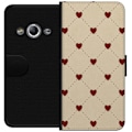 Pikkukuva 1 / 3: Samsung Galaxy Xcover 3 Lompakkokotelo Sydänverkko