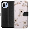 Miniatyrbillede 1 af 3: Xiaomi Mi 11 Lite Tegnebogsetui Teddy Dior Vibes - luksuriøs bamse i modetil