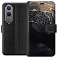 Miniatyrbillede 1 af 3: OnePlus Nord CE4 Lite Tegnebogsetui Sort guld abstrakt