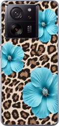 Kompatibelt Mobildeksel til Xiaomi 13T Pro Brun blomsterleopard brun