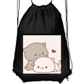 Pikkukuva 1 / 6: Jumppakassi | Kevyt Treenikassi Aikuisille Kawaii Söta Katter musta Aikuinen