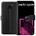 Miniatyrbillede 1 af 3: Xiaomi Redmi Note 9 Tegnebogsetui Squid Game Tema Populær Serie Motiv Grafisk Ikonisk Design Asiatisk Popkultur Spænding Drama