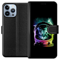 Pikkukuva 1 / 3: Apple iPhone 13 Pro Max Lompakkokotelo Avaruus Kissat