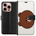 Miniatyrbillede 1 af 3: Apple iPhone 16 Pro Tegnebogsetui line friends brown