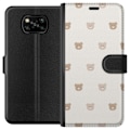 Pikkukuva 1 / 3: Xiaomi Poco X3 NFC Lompakkokotelo Teddy-tausta - söpöt teddykarhut pehmeällä taustalla