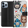 Miniatyrbillede 1 af 3: Apple iPhone 13 Pro Max Tegnebogsetui Labubu figur samling - Pop Mart Labubu The Monsters i farverigt design