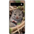 Miniatyrbillede 1 af 3: Google Pixel 6a Gennemsigtig cover Rotte Smilende Dyremotiv By Motiv Urban Grafisk Design Populært Sjovt Motiv Kunstart Stil