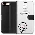 Miniatyrbild 1 av 3: Apple iPhone 8 Plus Plånboksfodral You Don’t Know My Password – edgy textmotiv med attityd