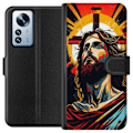 Pikkukuva 1 / 3: Xiaomi 12 Pro Lompakkokotelo Jeesus ja Kortti - uskonnollinen motiivi syvällä symboliikalla