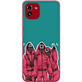 Miniatyrbild 1 av 3: Samsung Galaxy A03 Genomskinligt Skal Squid Game Karaktärer Grafisk Design Seriefigurer Populär TV Motiv Asiatisk Stil Spännande Trend
