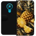 Kompatibelt Plånboksfodral till Nokia 3.4 Guldananas guld