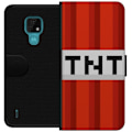 Miniatyrbillede 1 af 3: Motorola Moto E7 Tegnebogsetui Minecraft TNT