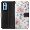 Pikkukuva 1 / 3: OnePlus 9 Lompakkokotelo Romanttiset kukat