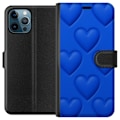 Pikkukuva 1 / 3: Apple iPhone 12 Pro Max Lompakkokotelo Siniset Sydämet