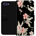 Miniatyrbillede 1 af 3: Honor 10 Tegnebogsetui Floral Mønster Sort