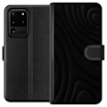 Miniatyrbillede 1 af 3: Samsung Galaxy S20 Ultra Tegnebogsetui Sorte Bølger