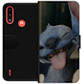 Miniatyrbillede 1 af 3: Motorola Moto E7 Power Tegnebogsetui Stitch Sød Alien - Blå